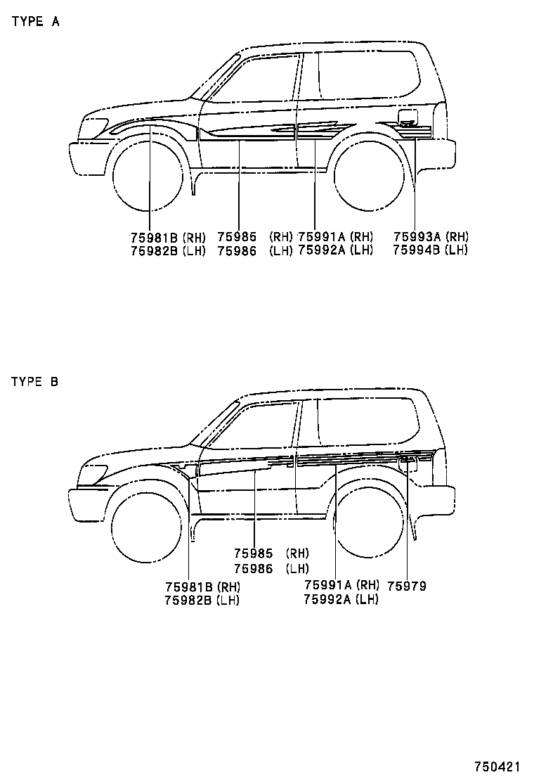  LAND CRUISER 90 |  BODY STRIPE