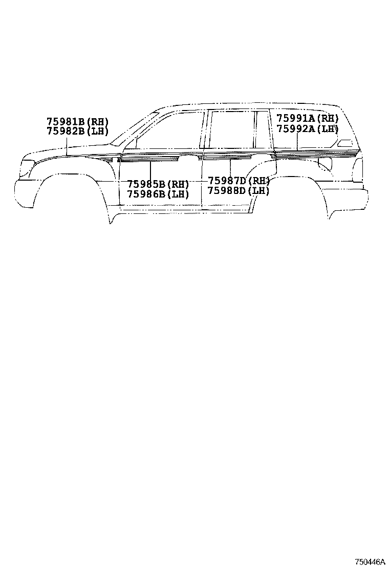  LAND CRUISER 100 105 |  BODY STRIPE