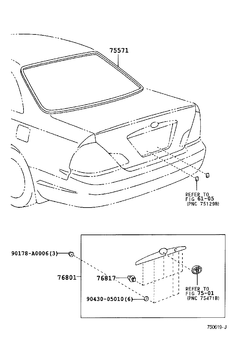  AVALON |  REAR MOULDING