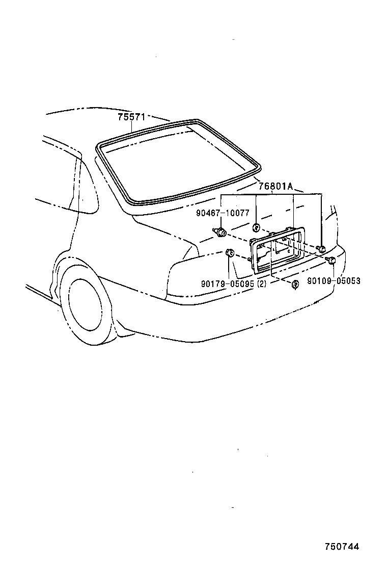  AVALON |  REAR MOULDING