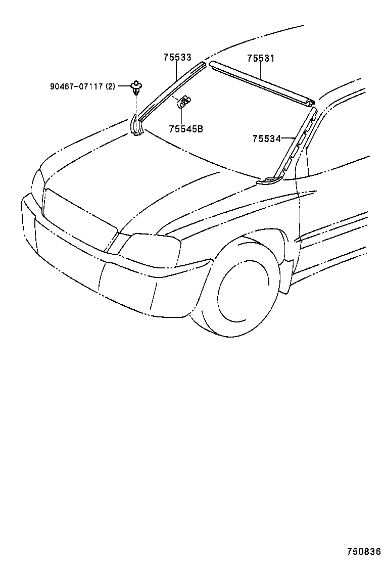  KLUGER |  FRONT MOULDING