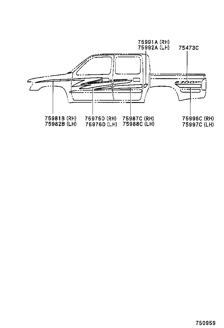  HILUX |  BODY STRIPE
