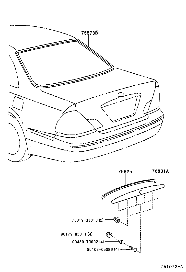  CAMRY AUSTRALIA |  REAR MOULDING