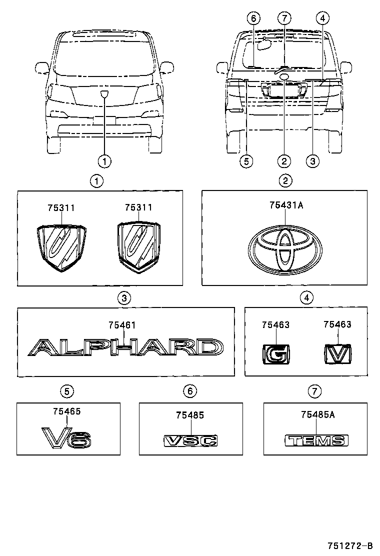  ALPHARD |  EMBLEM NAME PLATE