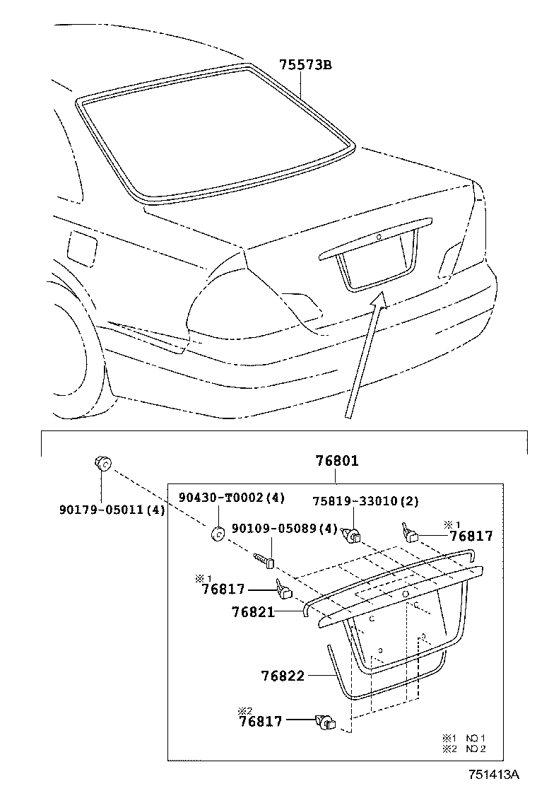  CAMRY AUSTRALIA |  REAR MOULDING