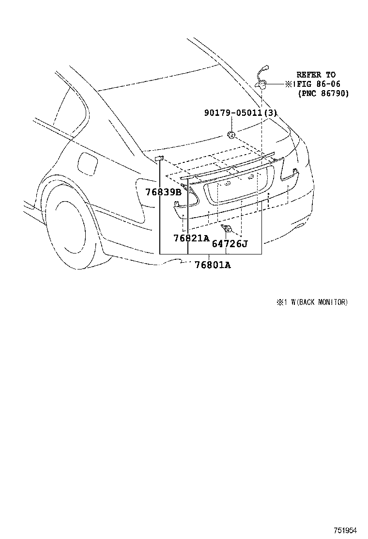  GS30 35 43 460 |  REAR MOULDING