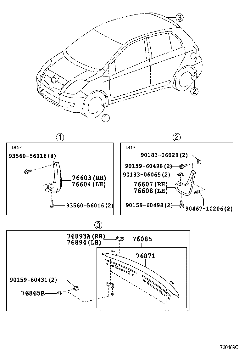  YARIS |  MUDGUARD SPOILER