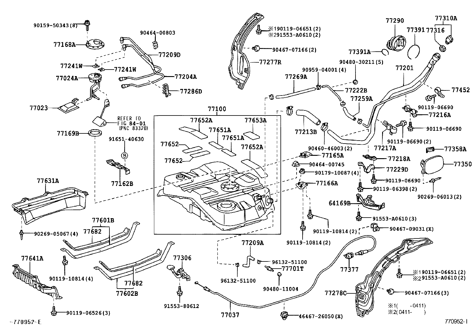  PREVIA TARAGO |  FUEL TANK TUBE