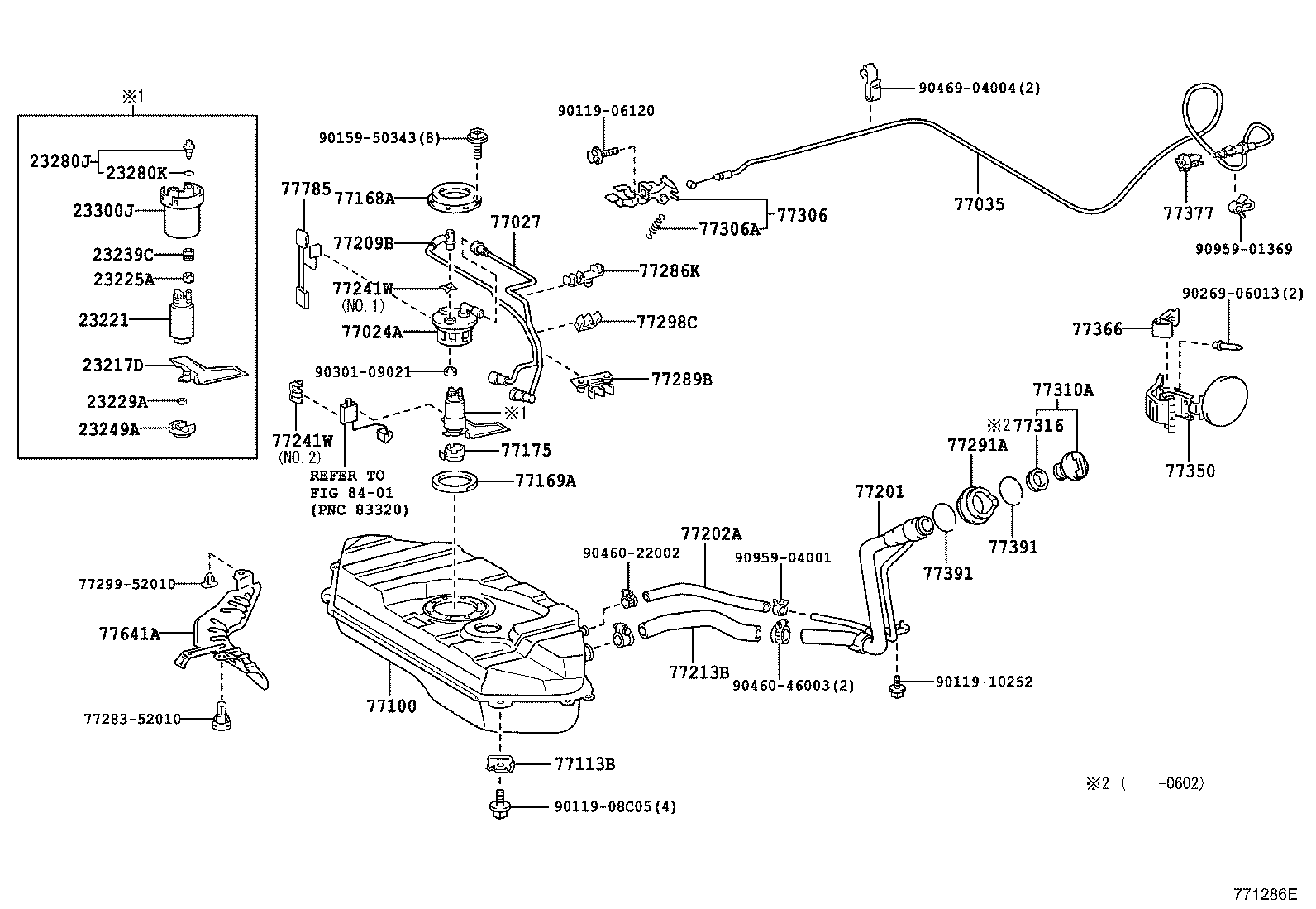  TOYOTA XA |  FUEL TANK TUBE