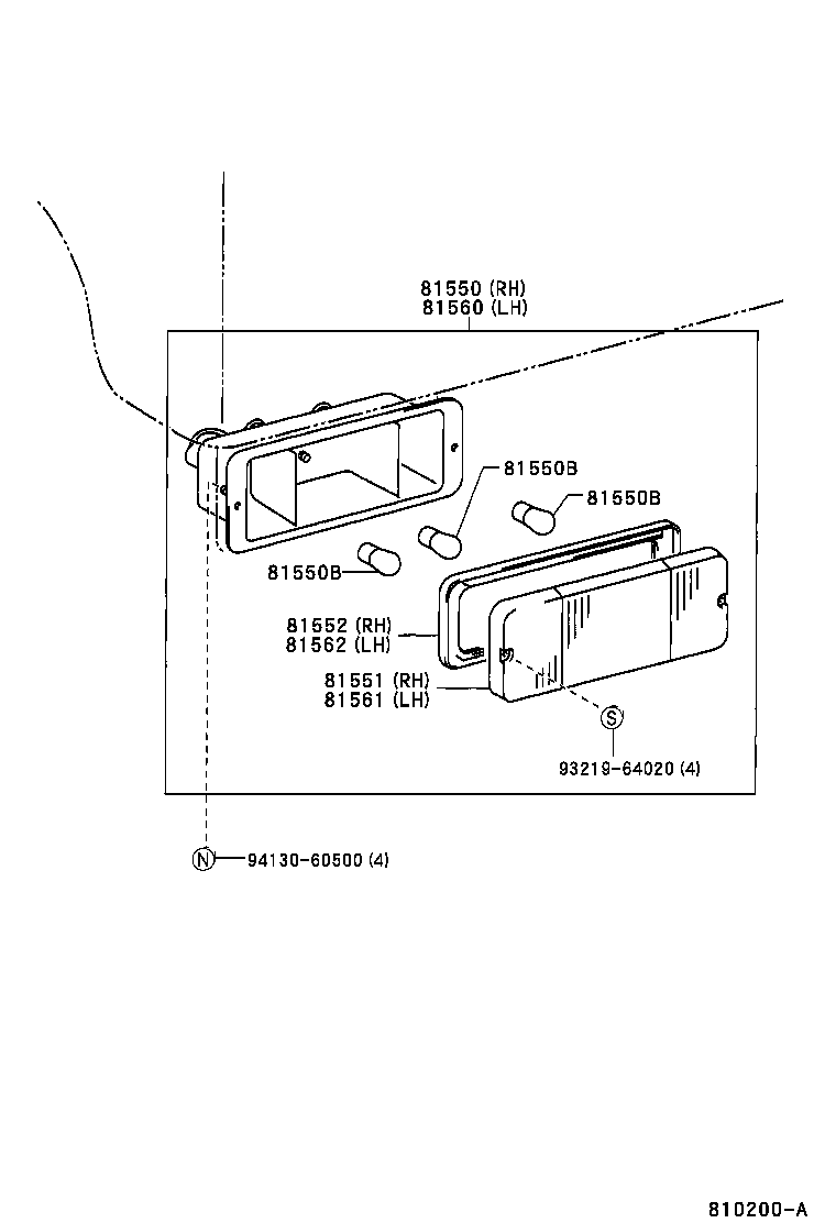  T U V |  REAR COMBINATION LAMP