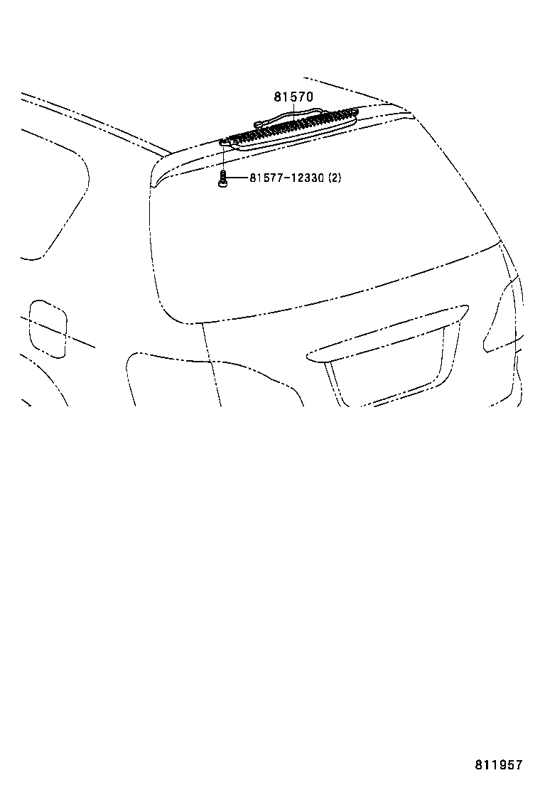  PICNIC AVENSIS VERSO |  CENTER STOP LAMP