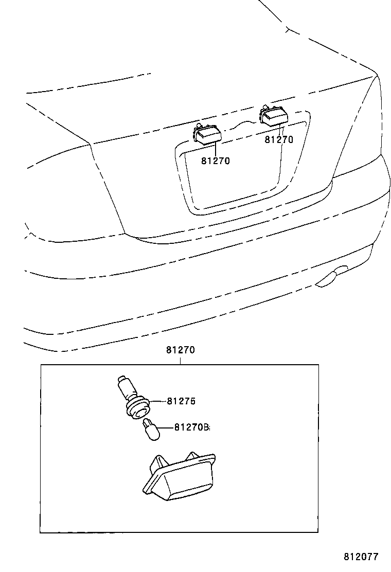  CAMRY |  REAR LICENSE PLATE LAMP