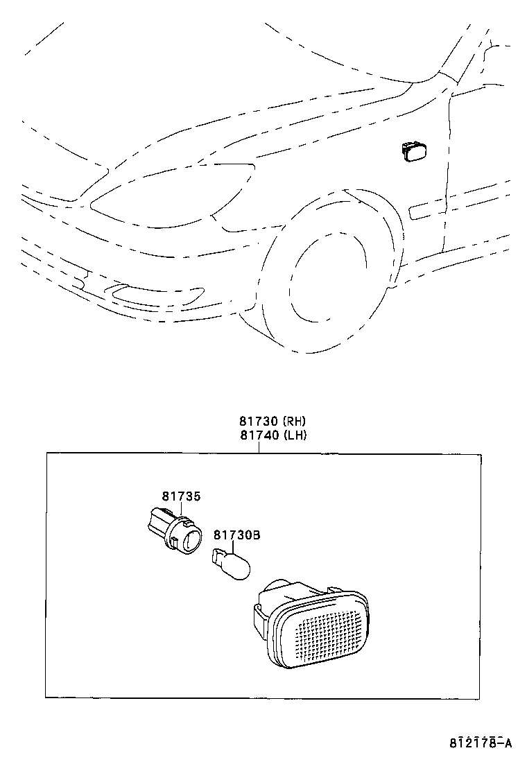  CAMRY AUSTRALIA |  SIDE TURN SIGNAL LAMP OUTER MIRROR LAMP