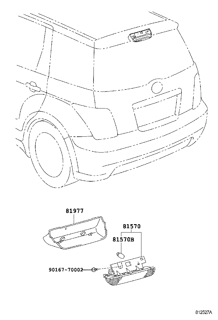 TOYOTA XA |  CENTER STOP LAMP