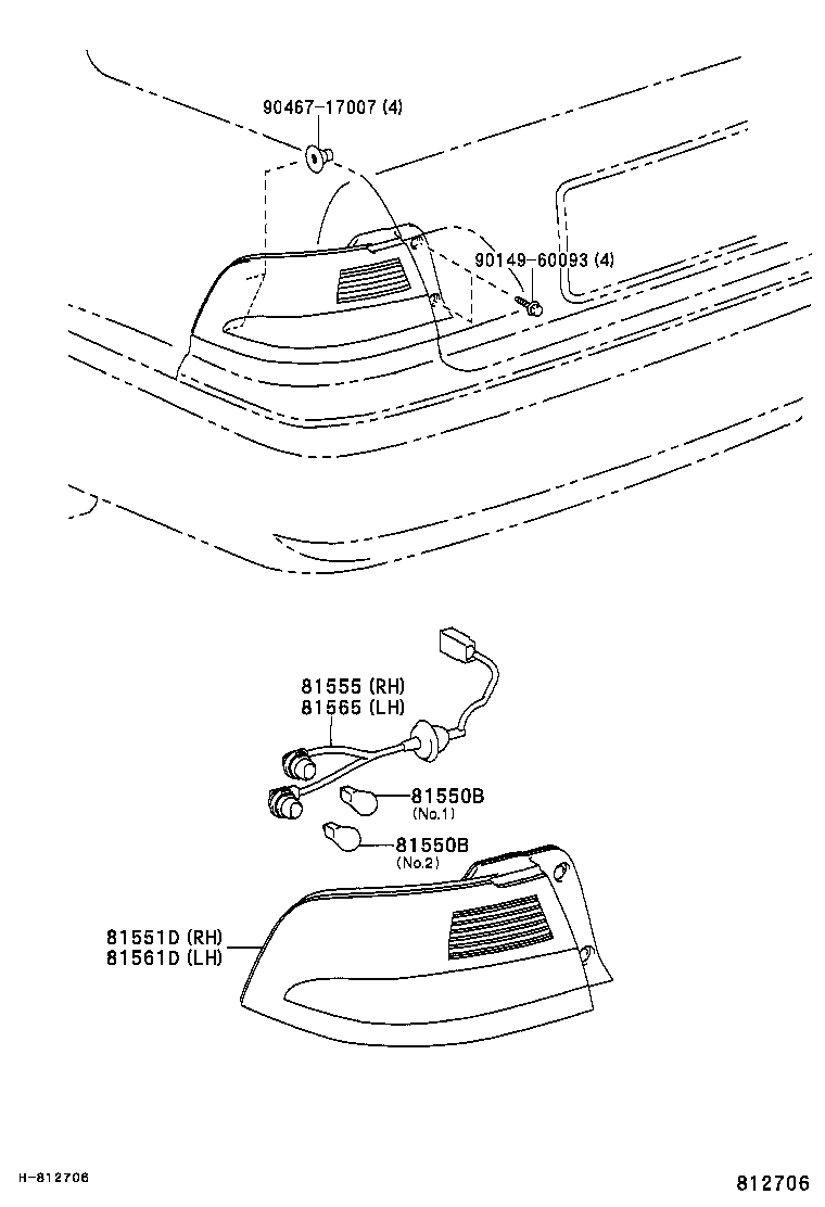  AVALON |  REAR COMBINATION LAMP