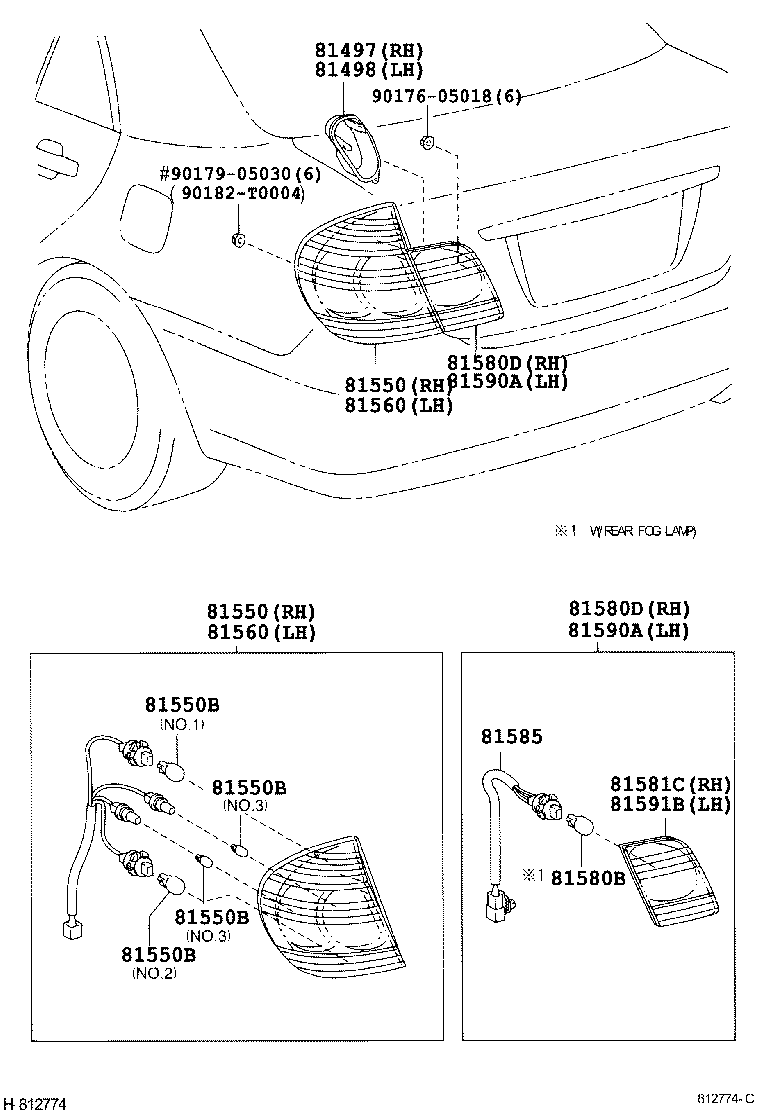  CAMRY |  REAR COMBINATION LAMP