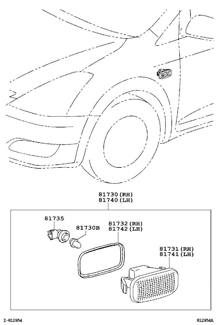  WISH |  SIDE TURN SIGNAL LAMP OUTER MIRROR LAMP