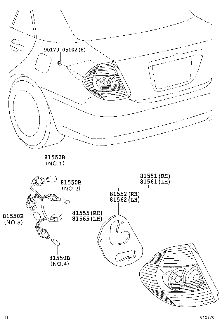  CAMRY AUSTRALIA |  REAR COMBINATION LAMP