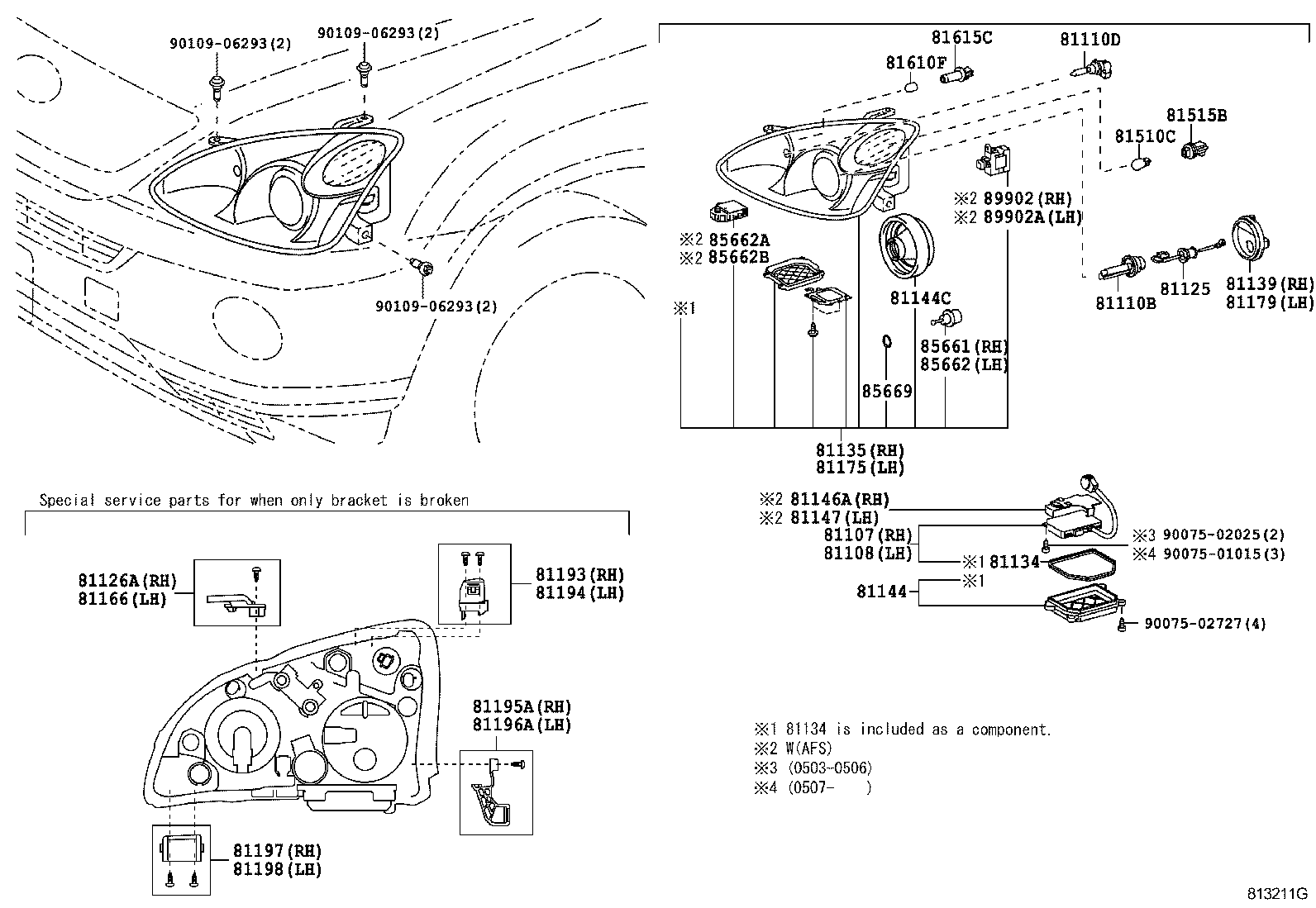  RX400H |  HEADLAMP