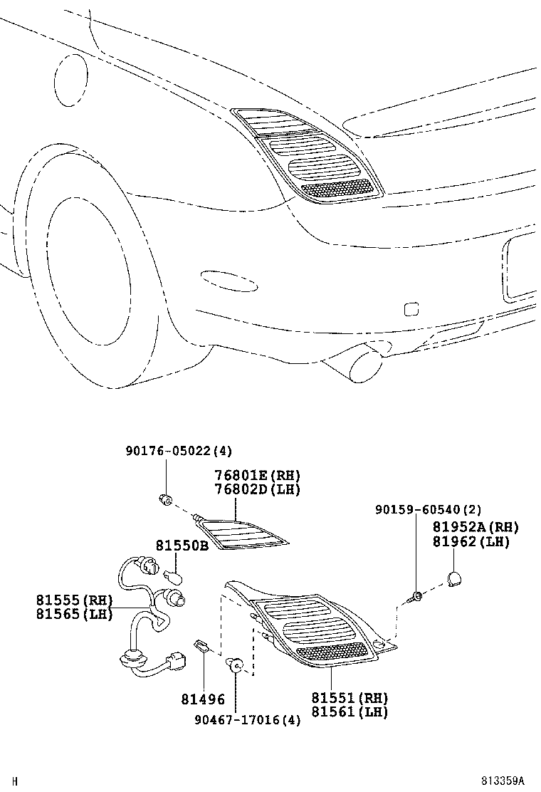  SC430 |  REAR COMBINATION LAMP