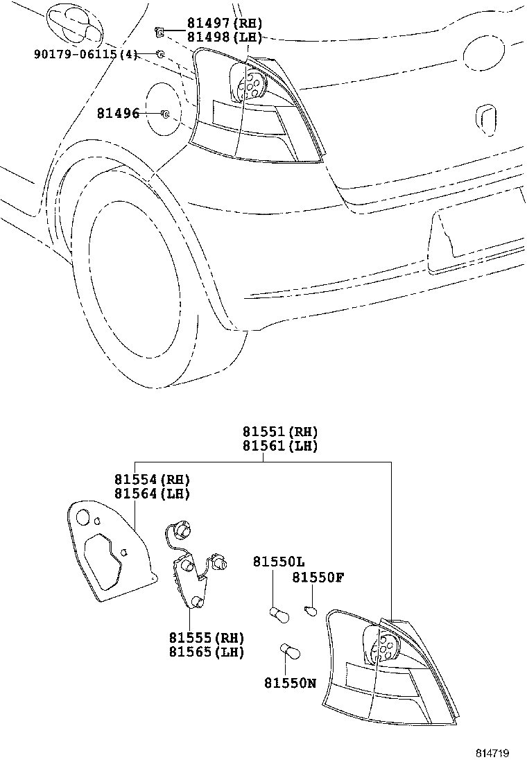  YARIS |  REAR COMBINATION LAMP