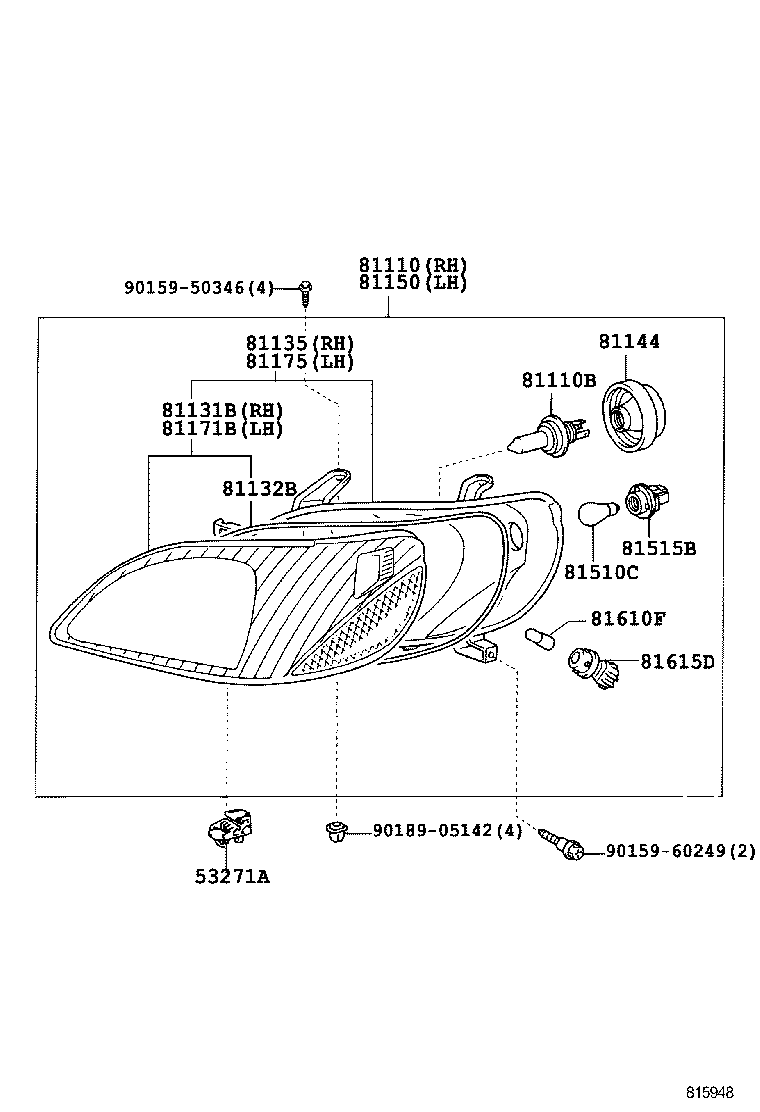 YARIS ECHO 4D |  HEADLAMP