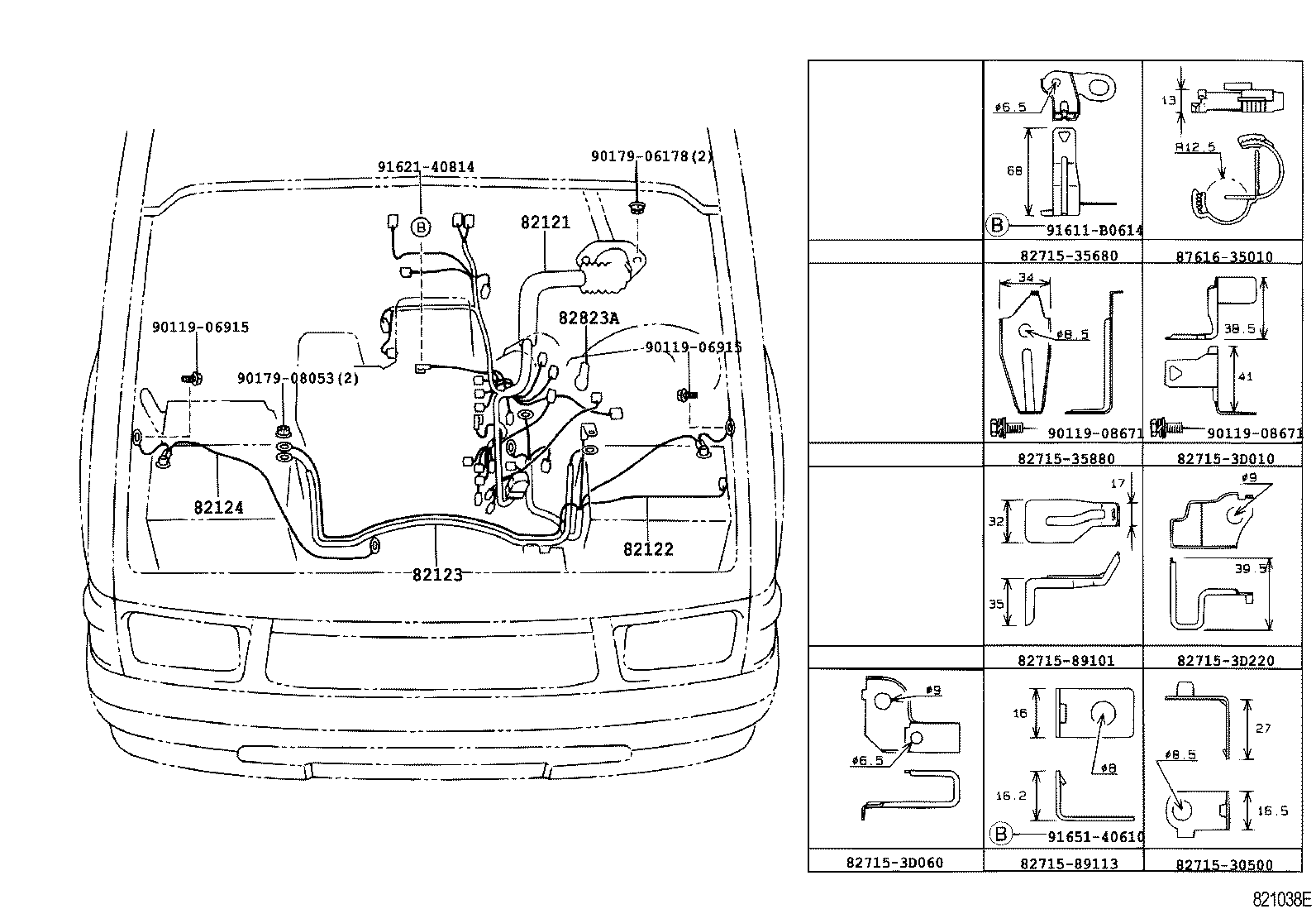 HILUX |  WIRING CLAMP