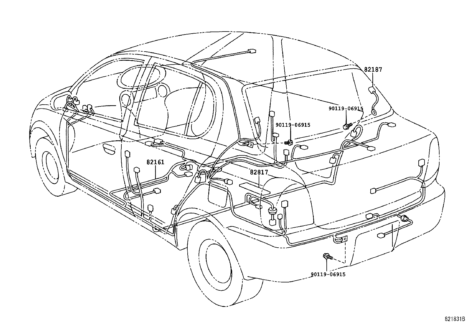  YARIS ECHO 4D |  WIRING CLAMP
