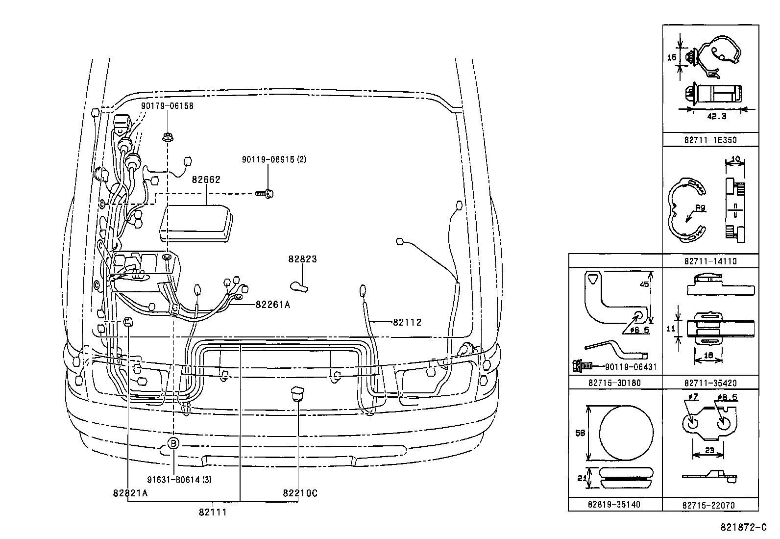  HILUX |  WIRING CLAMP