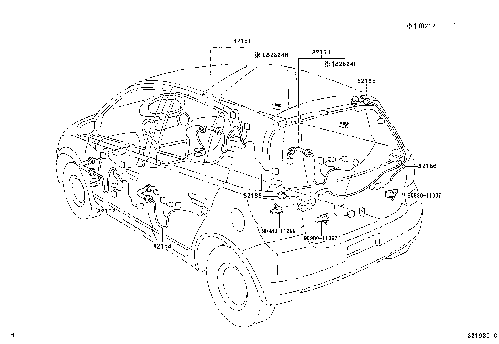  YARIS ECHO 3D 5D |  WIRING CLAMP