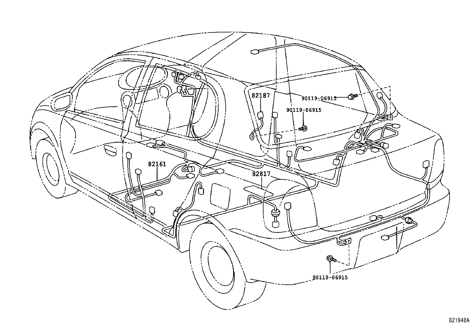  YARIS ECHO 4D |  WIRING CLAMP