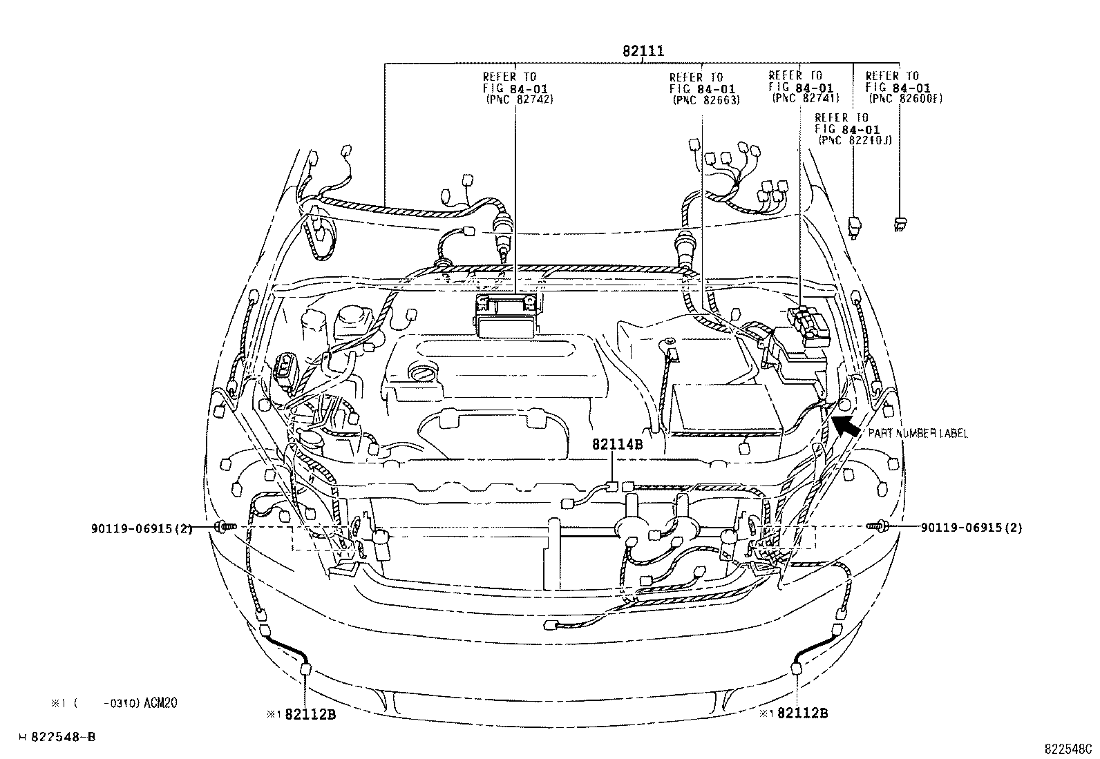  PICNIC AVENSIS VERSO |  WIRING CLAMP