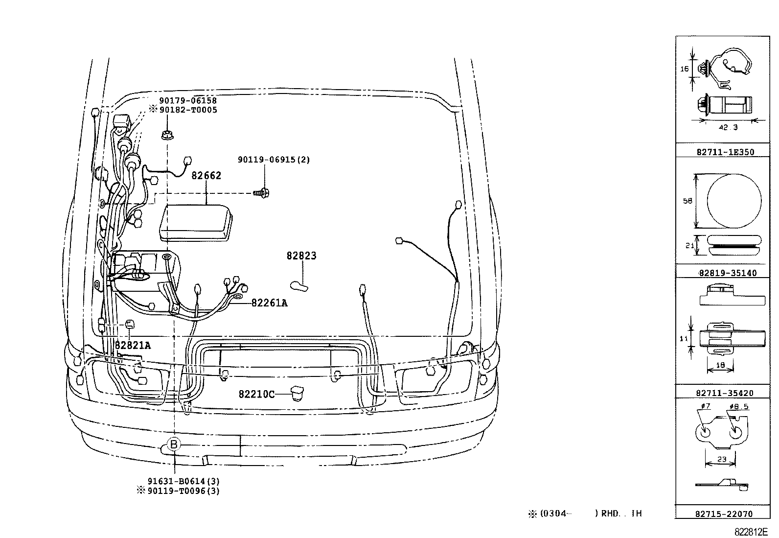 HILUX |  WIRING CLAMP