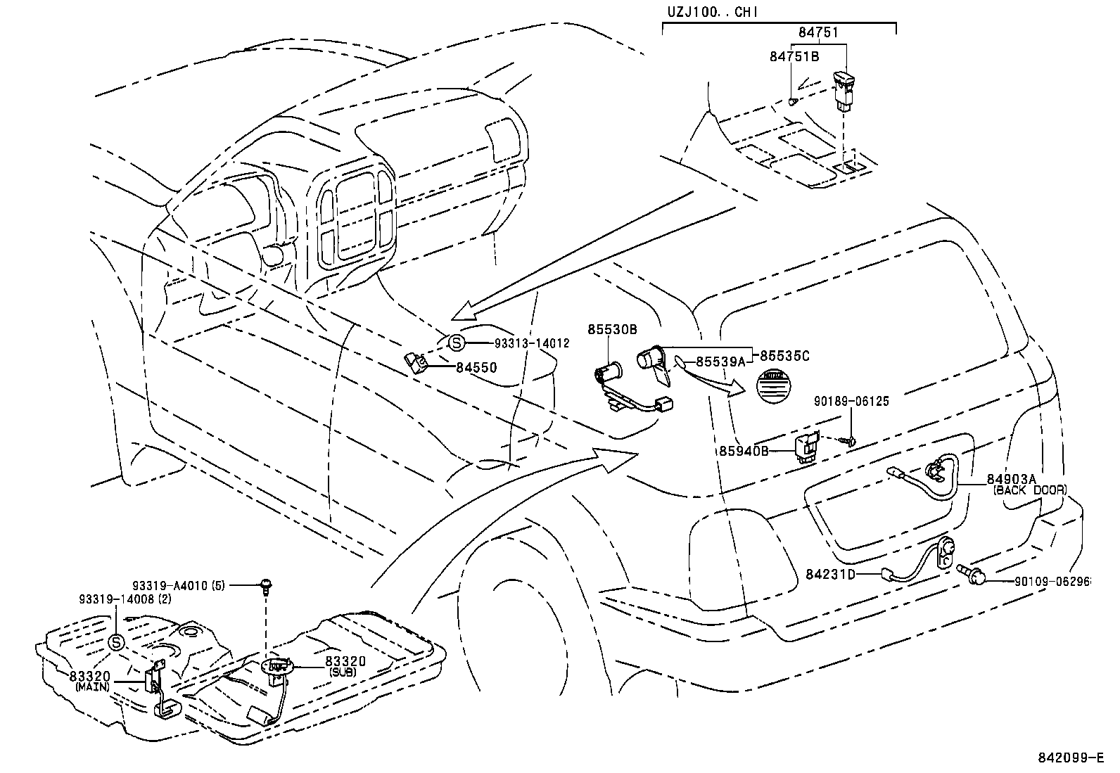  LAND CRUISER 100 105 |  SWITCH RELAY COMPUTER