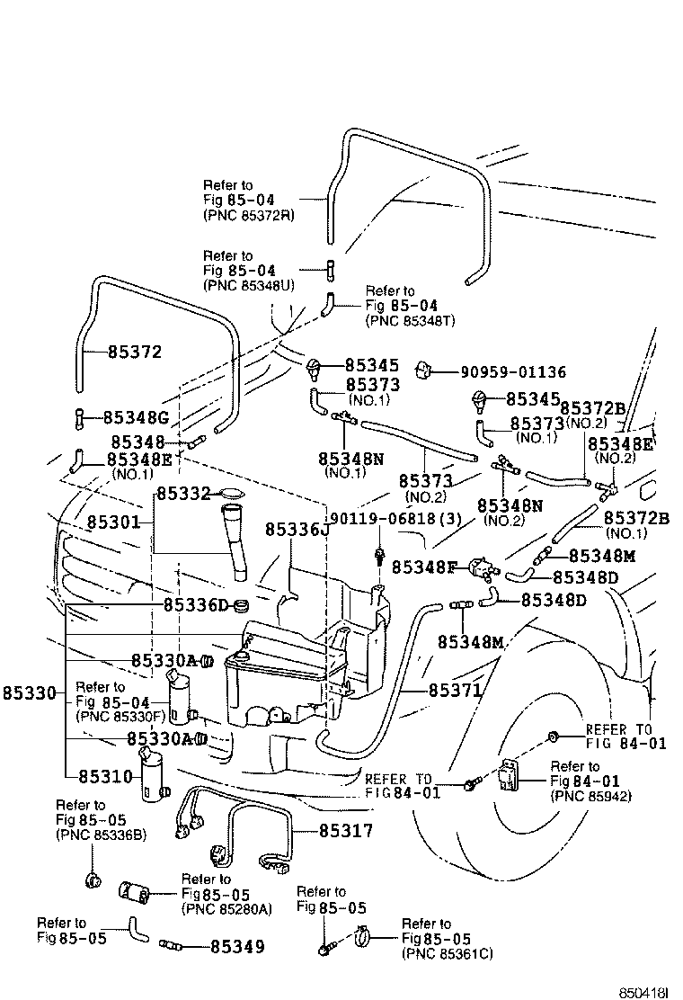  LAND CRUISER 100 105 |  WINDSHIELD WASHER
