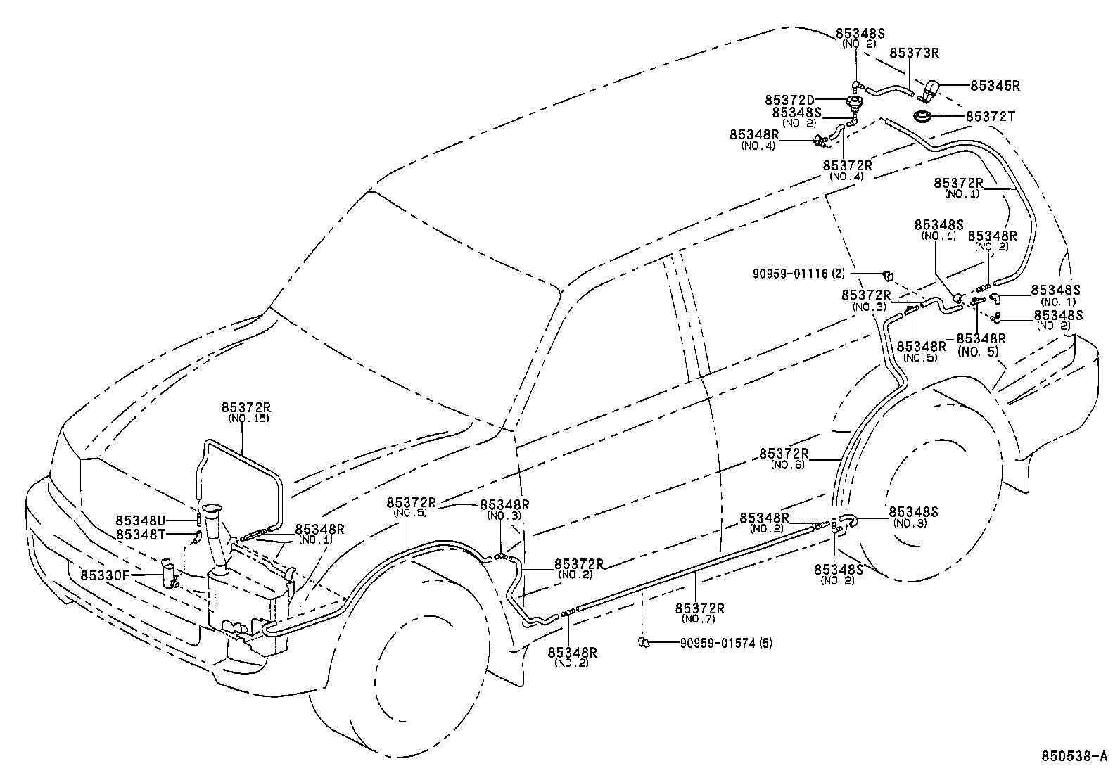  LAND CRUISER 100 105 |  REAR WASHER