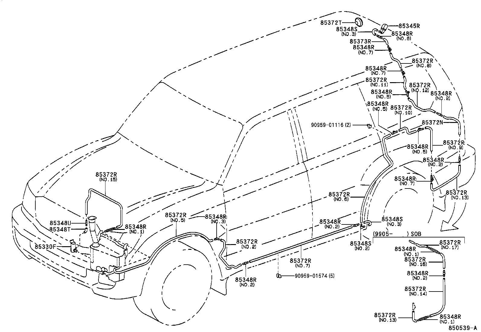  LAND CRUISER 100 105 |  REAR WASHER