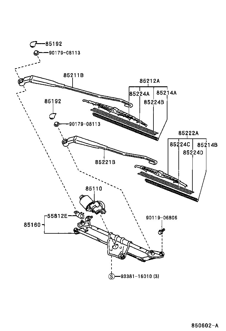  YARIS ECHO 3D 5D |  WINDSHIELD WIPER