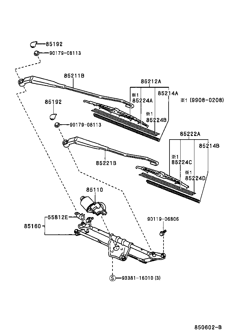  YARIS ECHO 4D |  WINDSHIELD WIPER