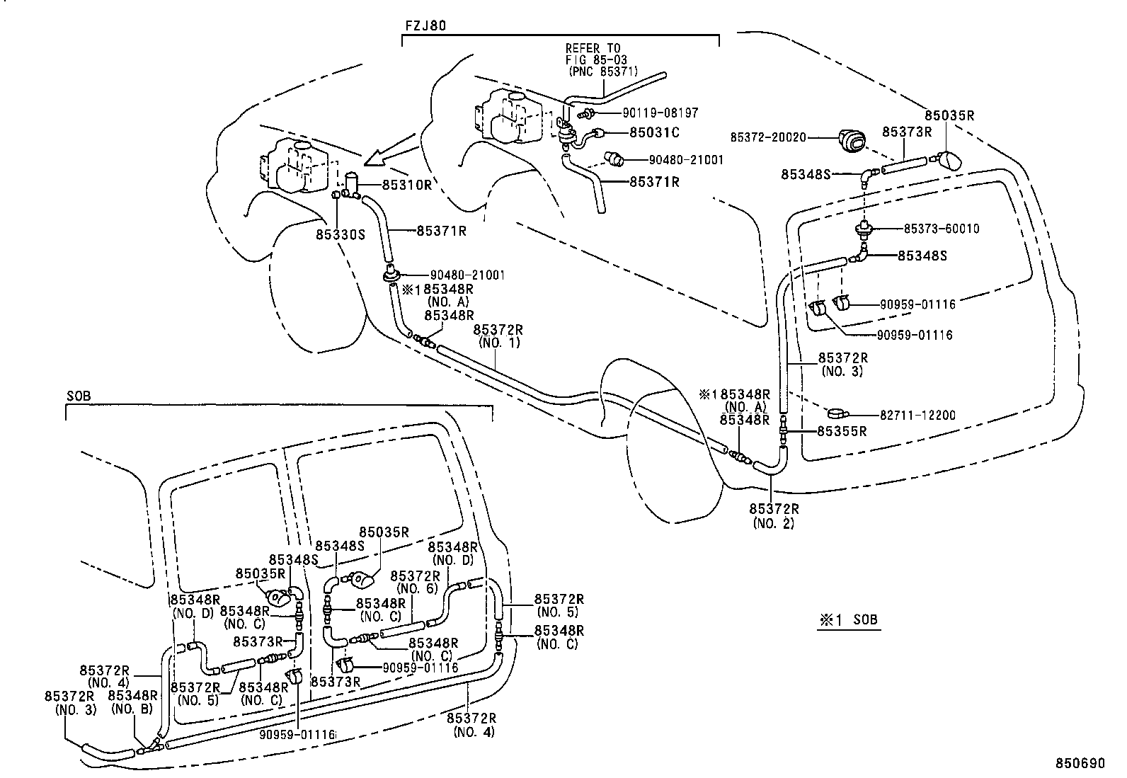  LAND CRUISER 80 |  REAR WASHER