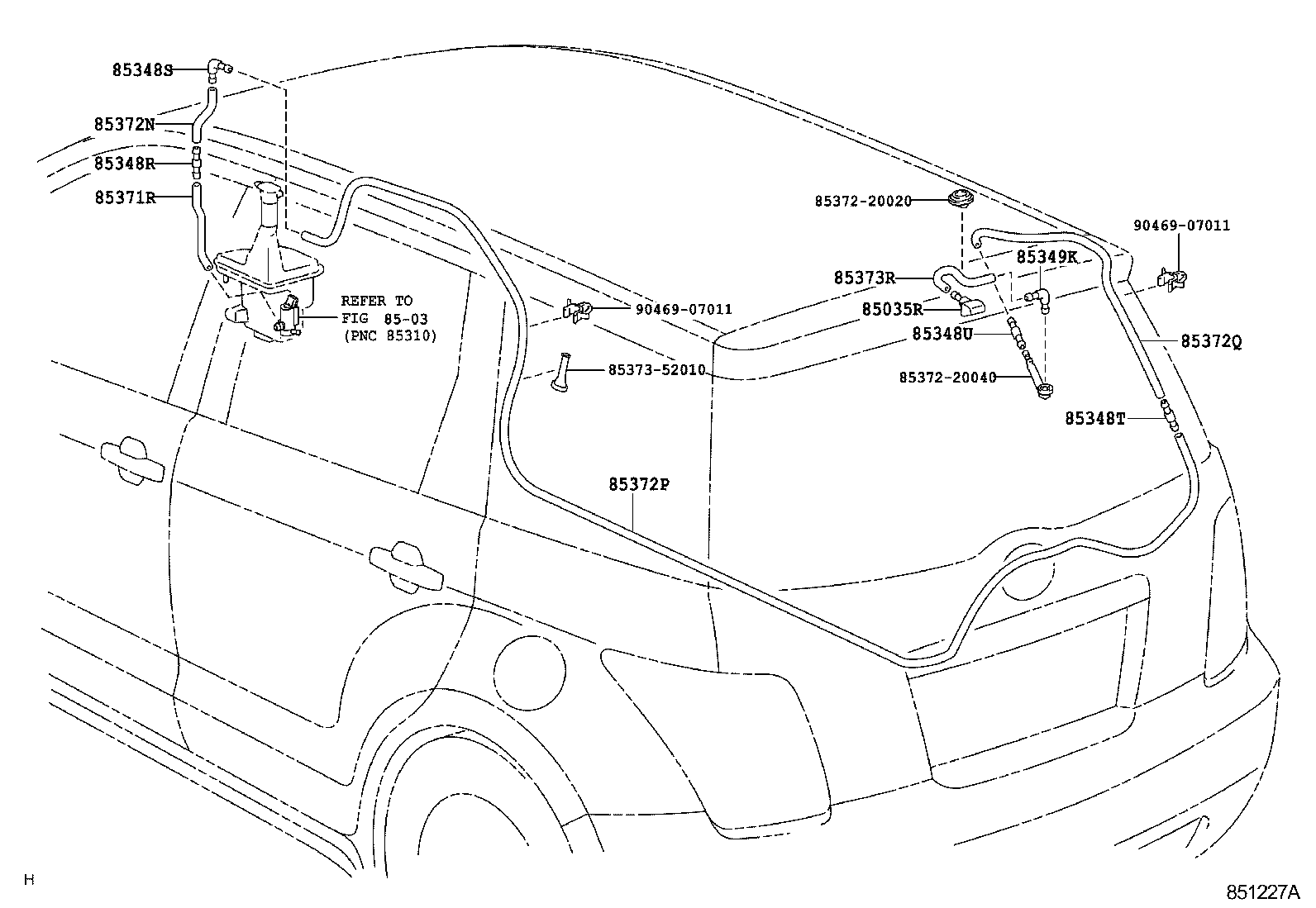  TOYOTA XA |  REAR WASHER