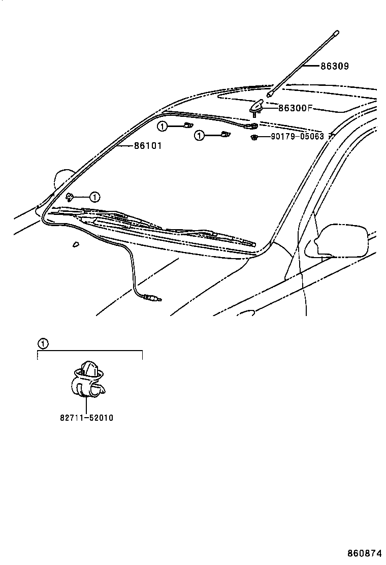  YARIS ECHO 3D 5D |  ANTENNA