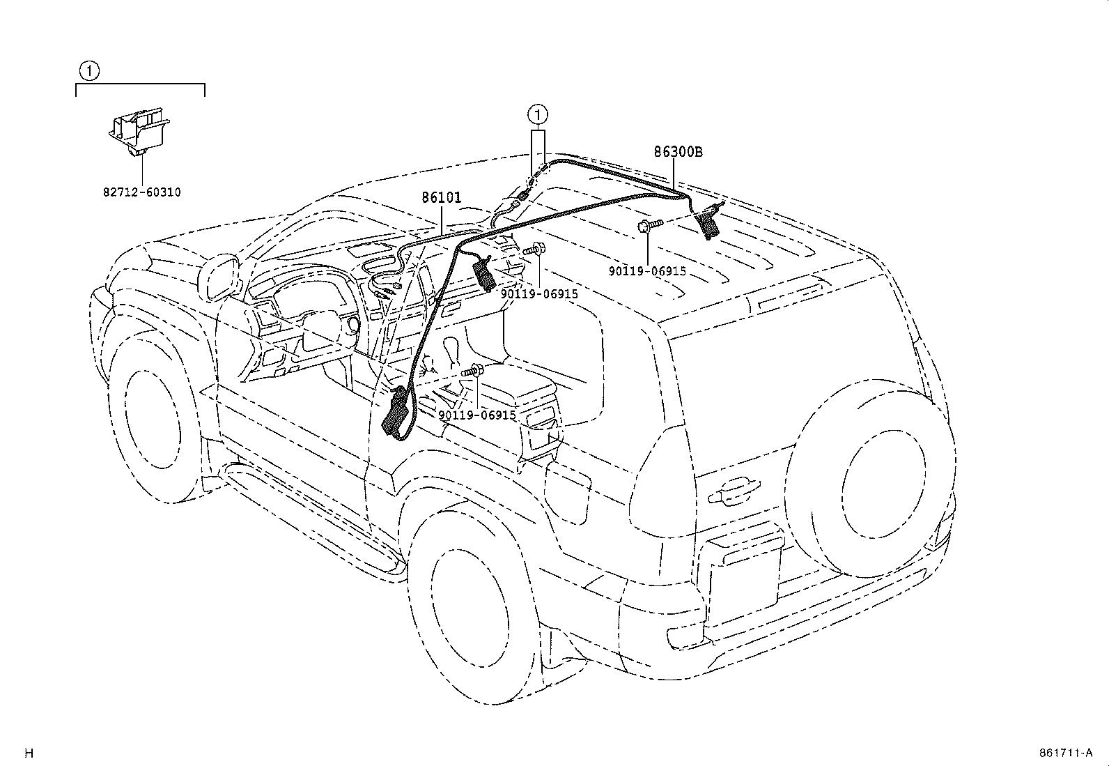  LAND CRUISER PRADO |  ANTENNA