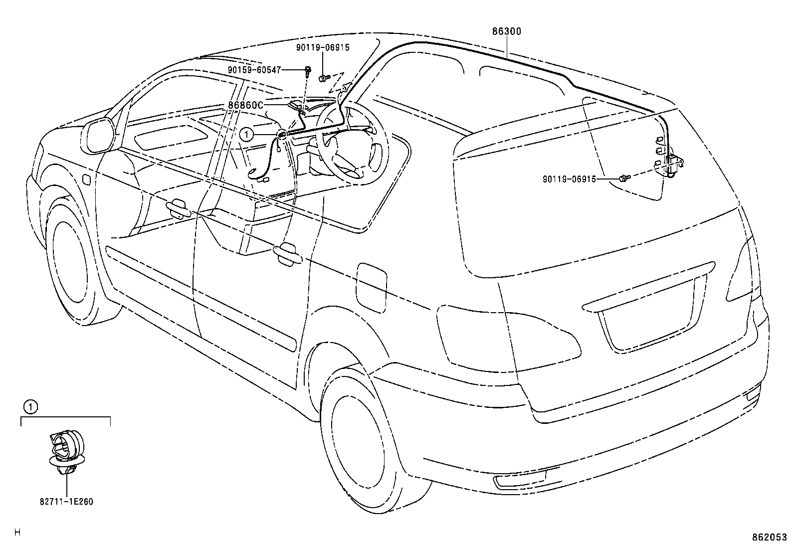  PICNIC AVENSIS VERSO |  ANTENNA