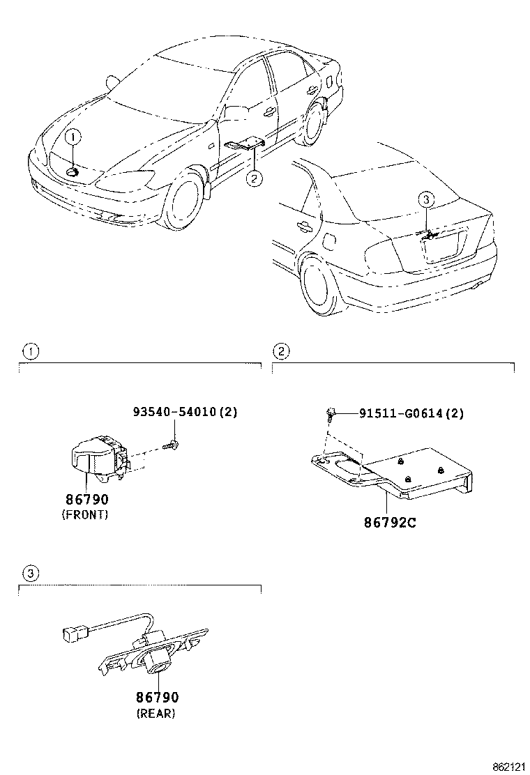  CAMRY |  REAR MONITOR DISPLAY CAMERA