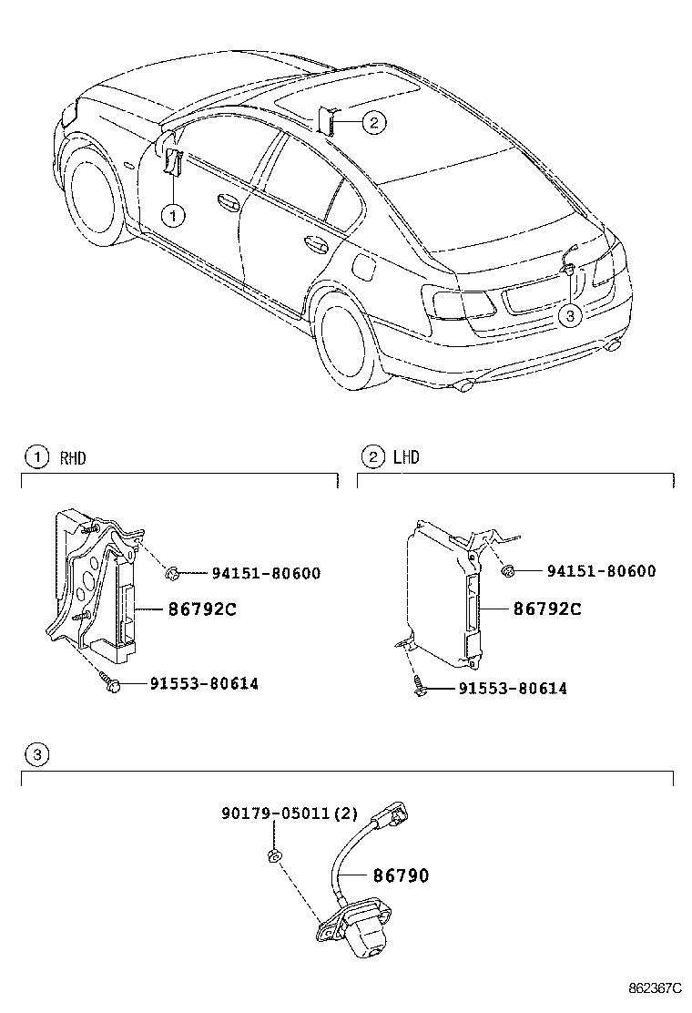  GS30 35 43 460 |  REAR MONITOR DISPLAY CAMERA