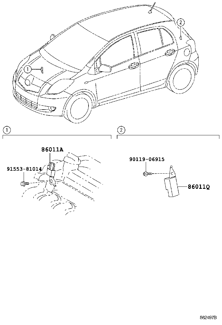  YARIS |  RADIO RECEIVER AMPLIFIER CONDENSER