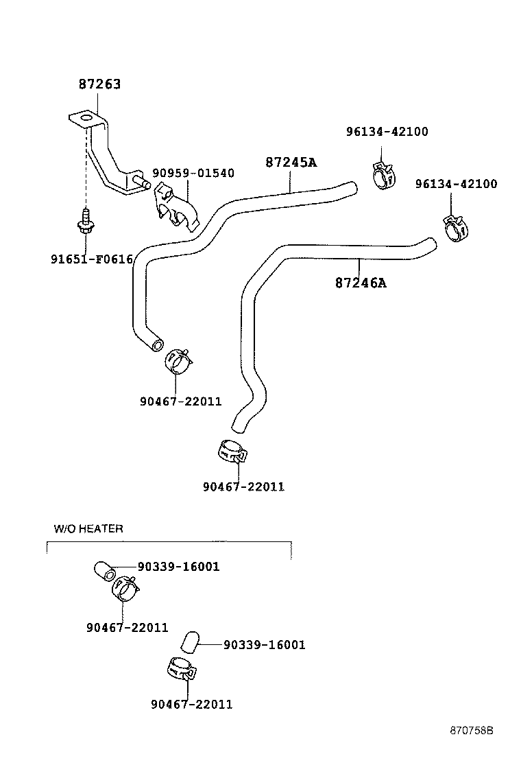  TOWNACE LITEACE |  HEATING AIR CONDITIONING WATER PIPING