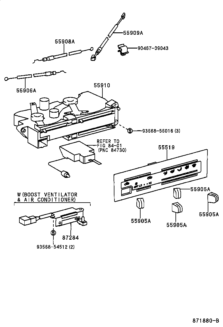  HILUX |  HEATING AIR CONDITIONING CONTROL AIR DUCT