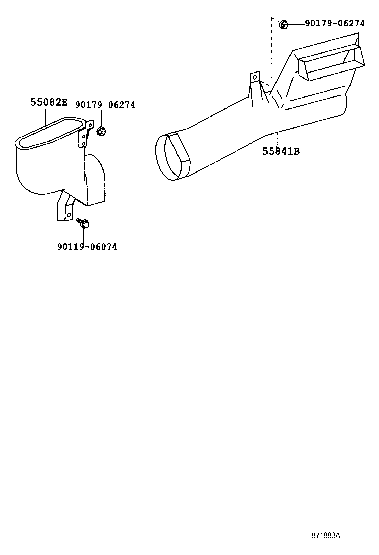  HILUX |  HEATING AIR CONDITIONING CONTROL AIR DUCT